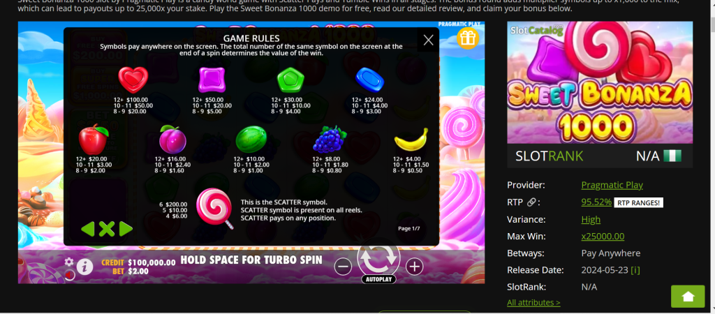 Sweet bonanza 1000 symbols